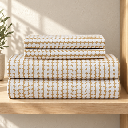 100% Organic Cotton Geometric Dot Sheet Set