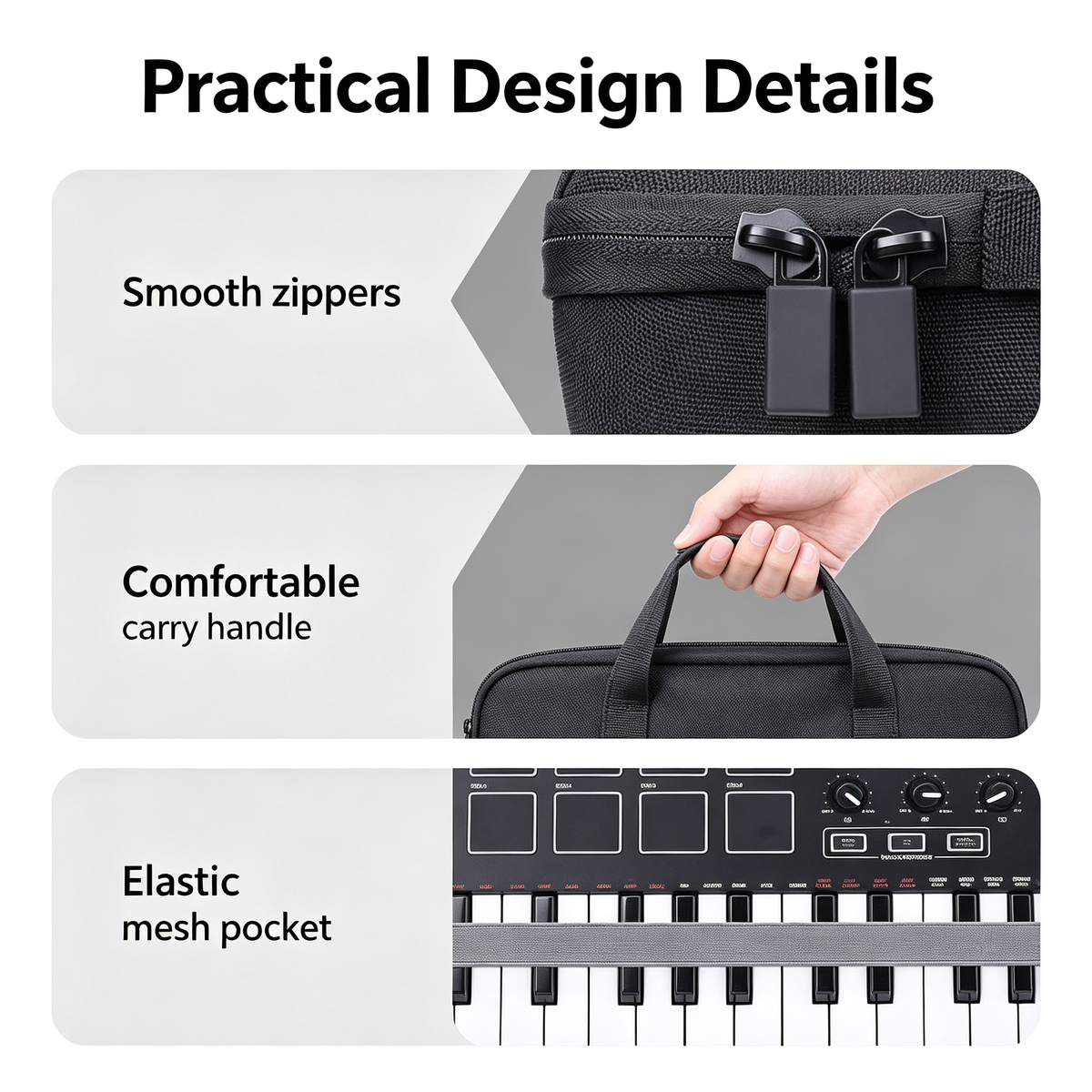 Compact MIDI Keyboard Carry Case