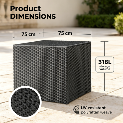 318L Outdoor Rattan Storage Box