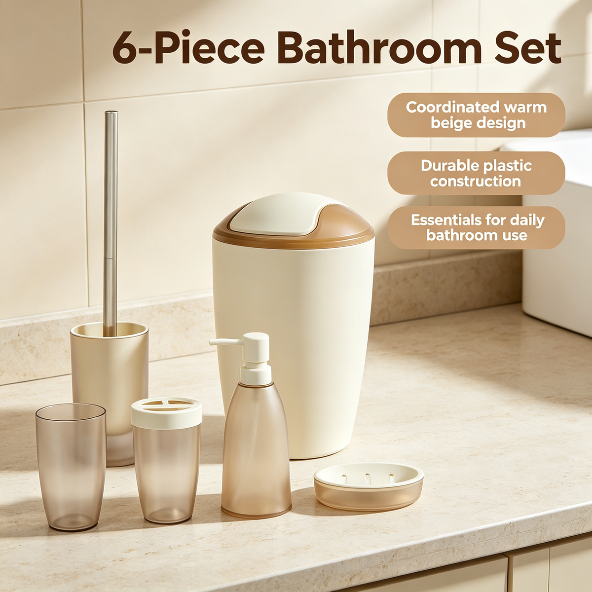 6-Piece Bathroom Accessory Set