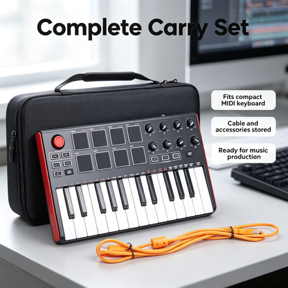 Compact MIDI Keyboard Carry Case