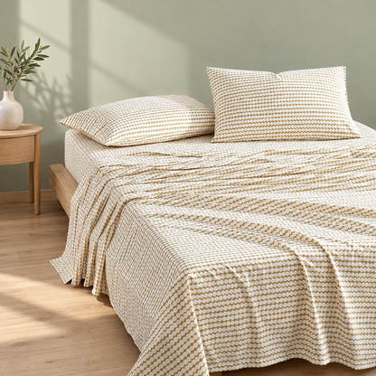 100% Organic Cotton Geometric Dot Sheet Set