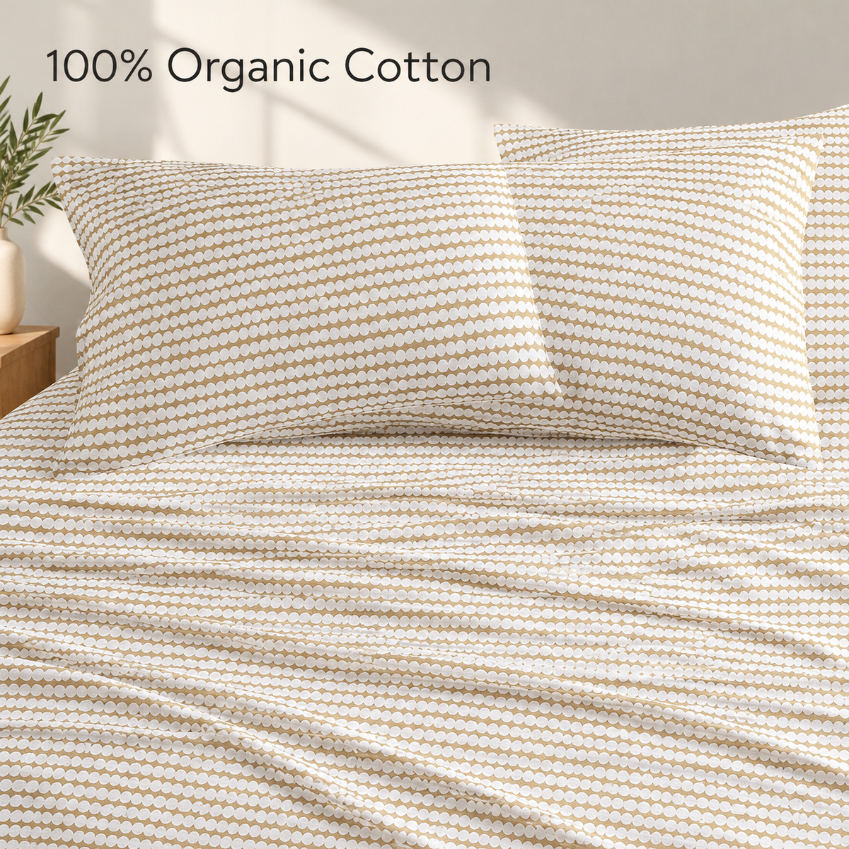 100% Organic Cotton Geometric Dot Sheet Set